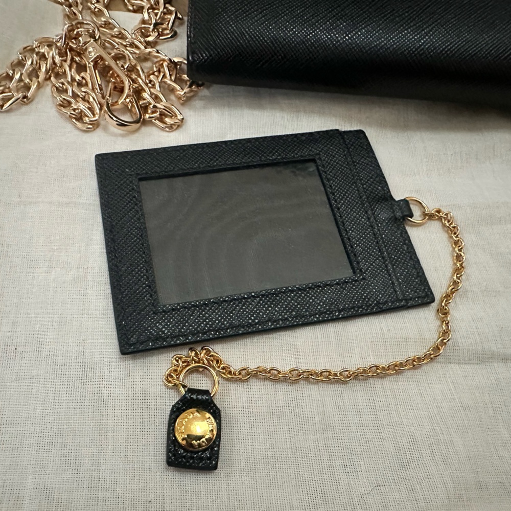 Prada Black Saffiano Leather Wallet with  Card Holder - Picture 7 of 12